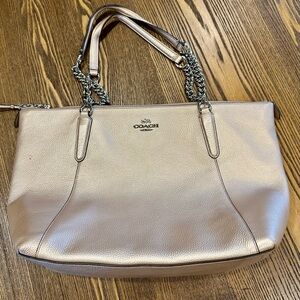 Coach Metallic Gold Ava Chain Bag